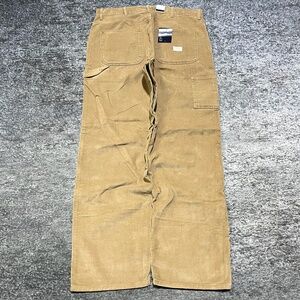 Vintage Gap Corduroy Pants Mens 36x32 Beige Carpenter Utility Straight Y2K - NWT